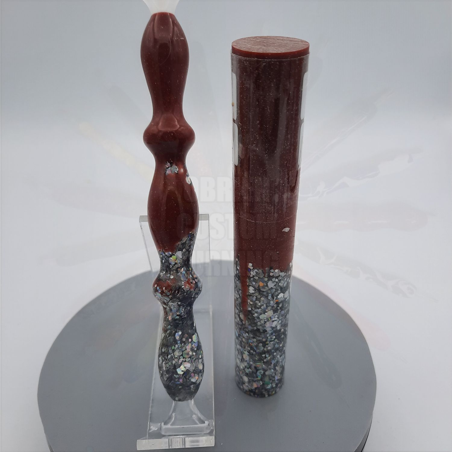 Custom Diamond Painting Pen - Thermal Mutations Red to Green / Silver City Glitter