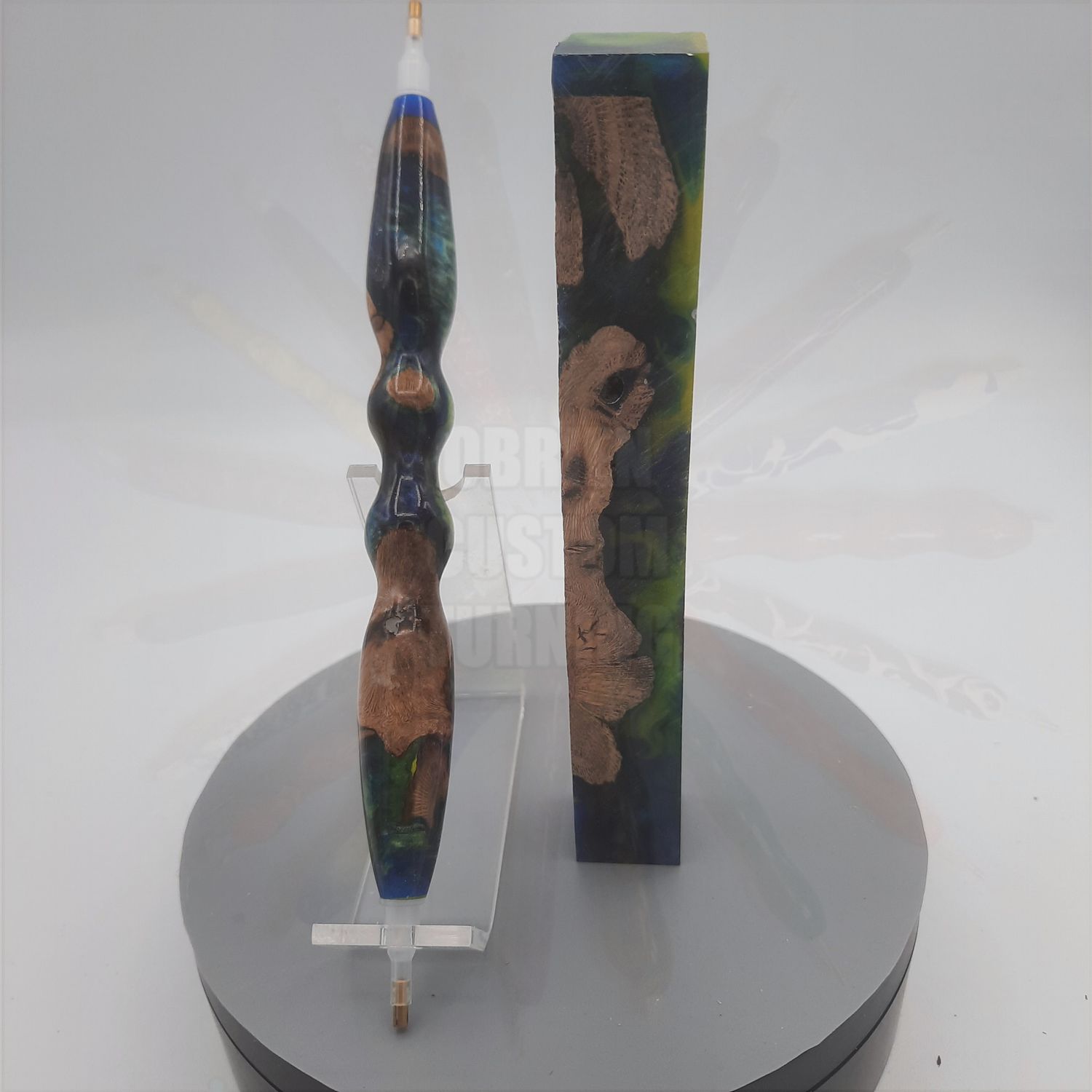 Custom Diamond Painting Pen - Yellow and Blue Swirl Grapevine