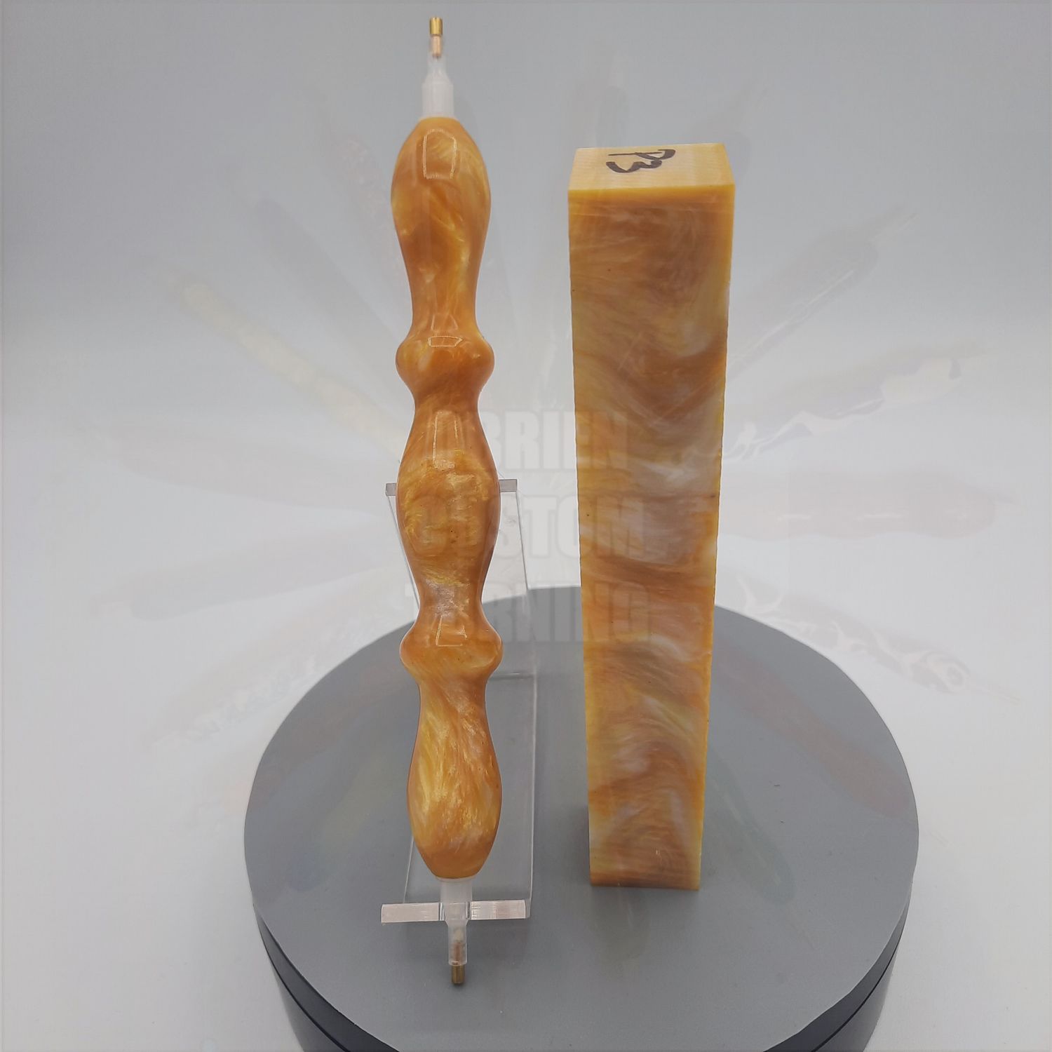 Custom Diamond Painting Pen - Yellow Pearl Swirl