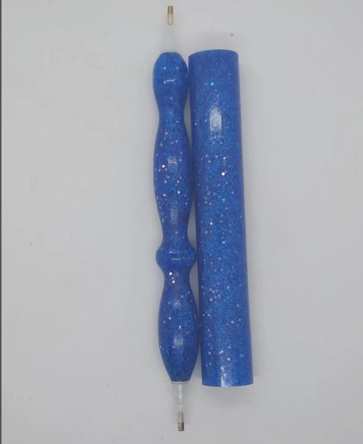 Blue Glitter #T25 - Handcrafted Custom Diamond Painting Pen