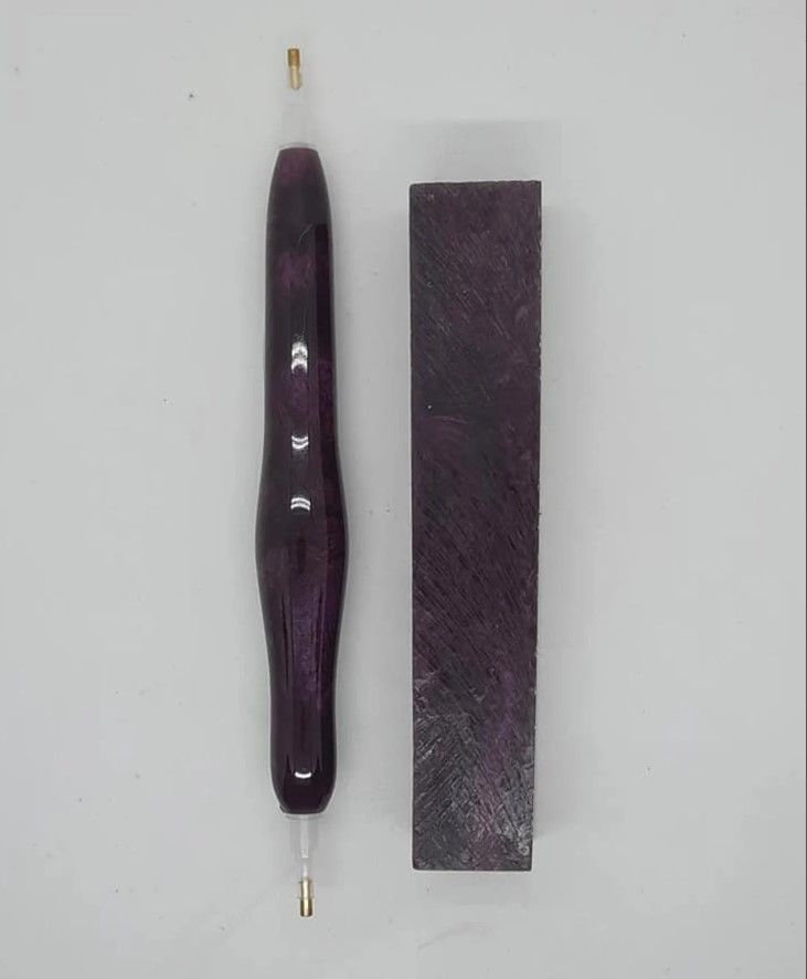 African Violet Blossom Rhino - Handcrafted Custom Diamond Painting Pen