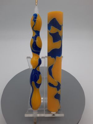 Blue and Yellow Swirl - Handcrafted Custom Diamond Painting Pen