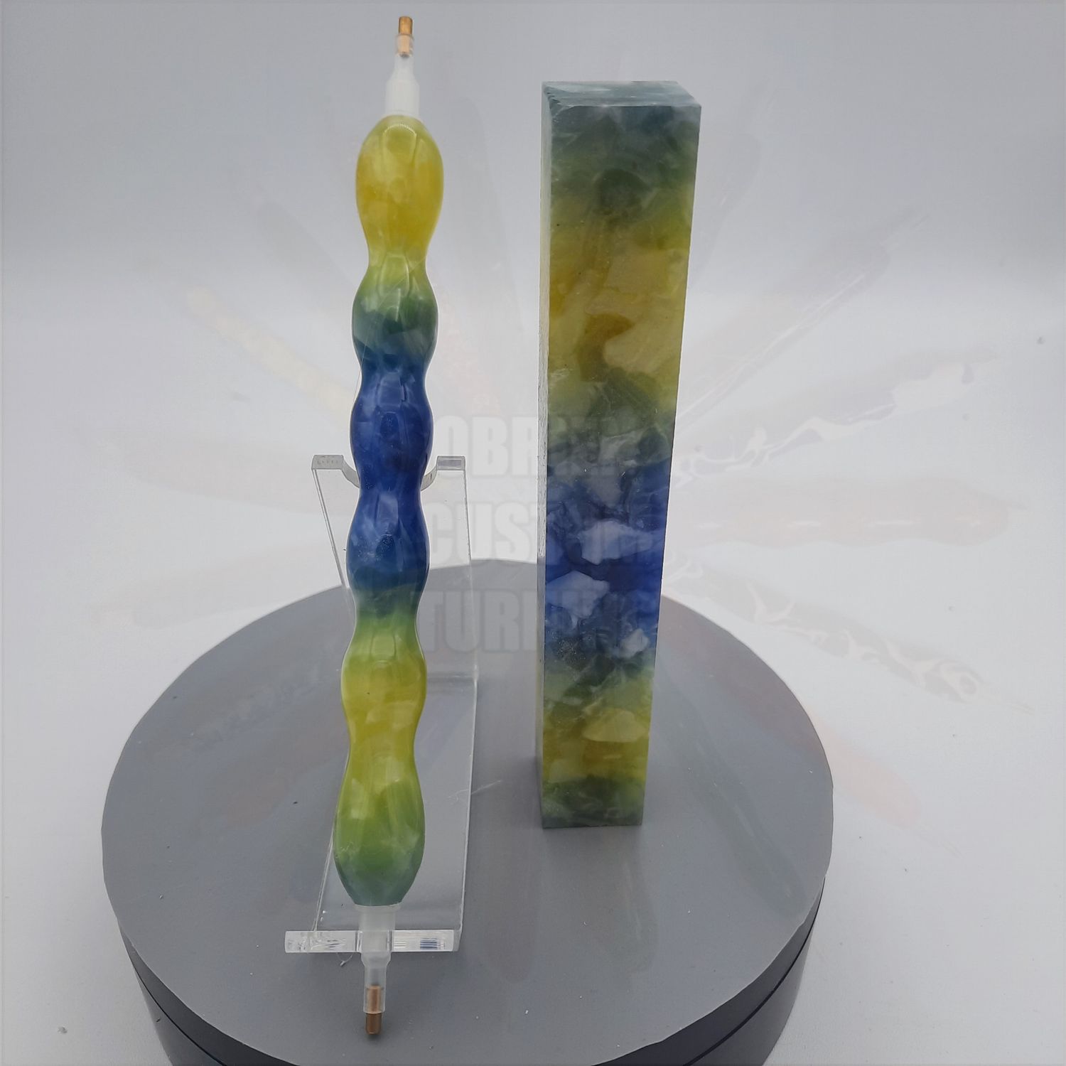Blue Pineapple - Handcrafted Custom Diamond Painting Pen