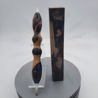 Blueberry Blast with Copper Grapevine - Handcrafted Custom Diamond Painting Pen