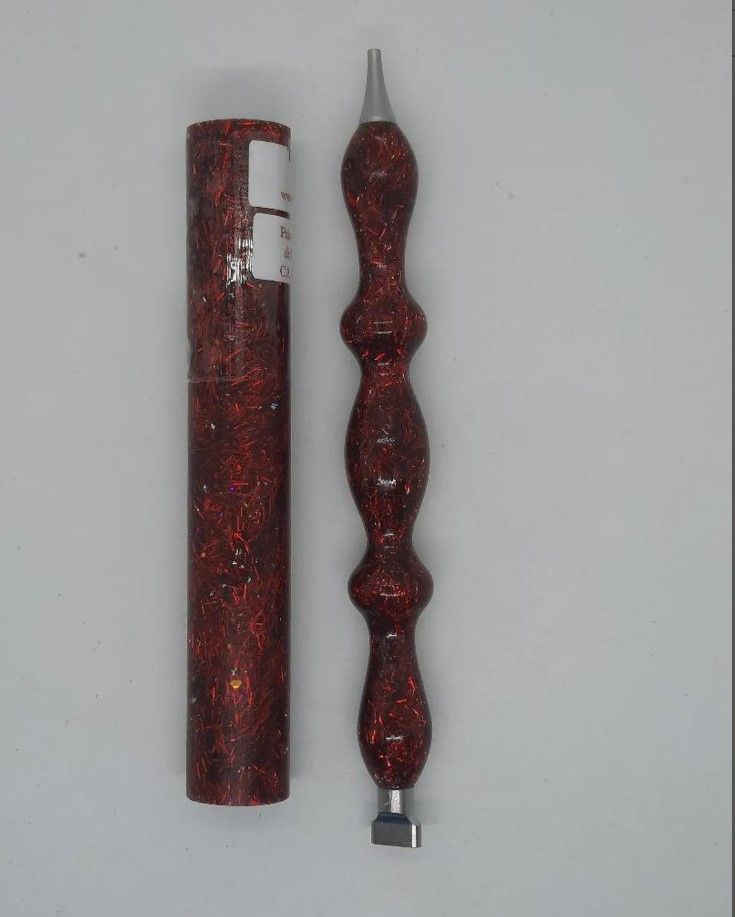 Cardinal Tinsel Glitter - Handcrafted Custom Diamond Painting Pen