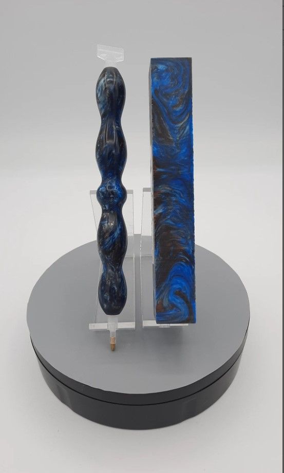 Brown Sugar Blue Lava Explosion - Handcrafted Custom Diamond Painting Pen