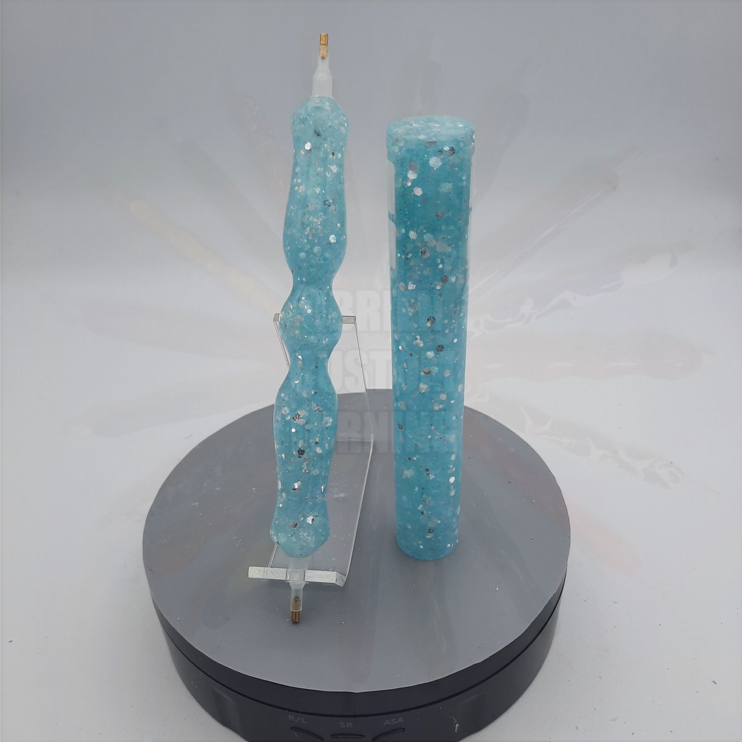 Blue Ice Silver Linings Glitter - Handcrafted Custom Diamond Painting Pen