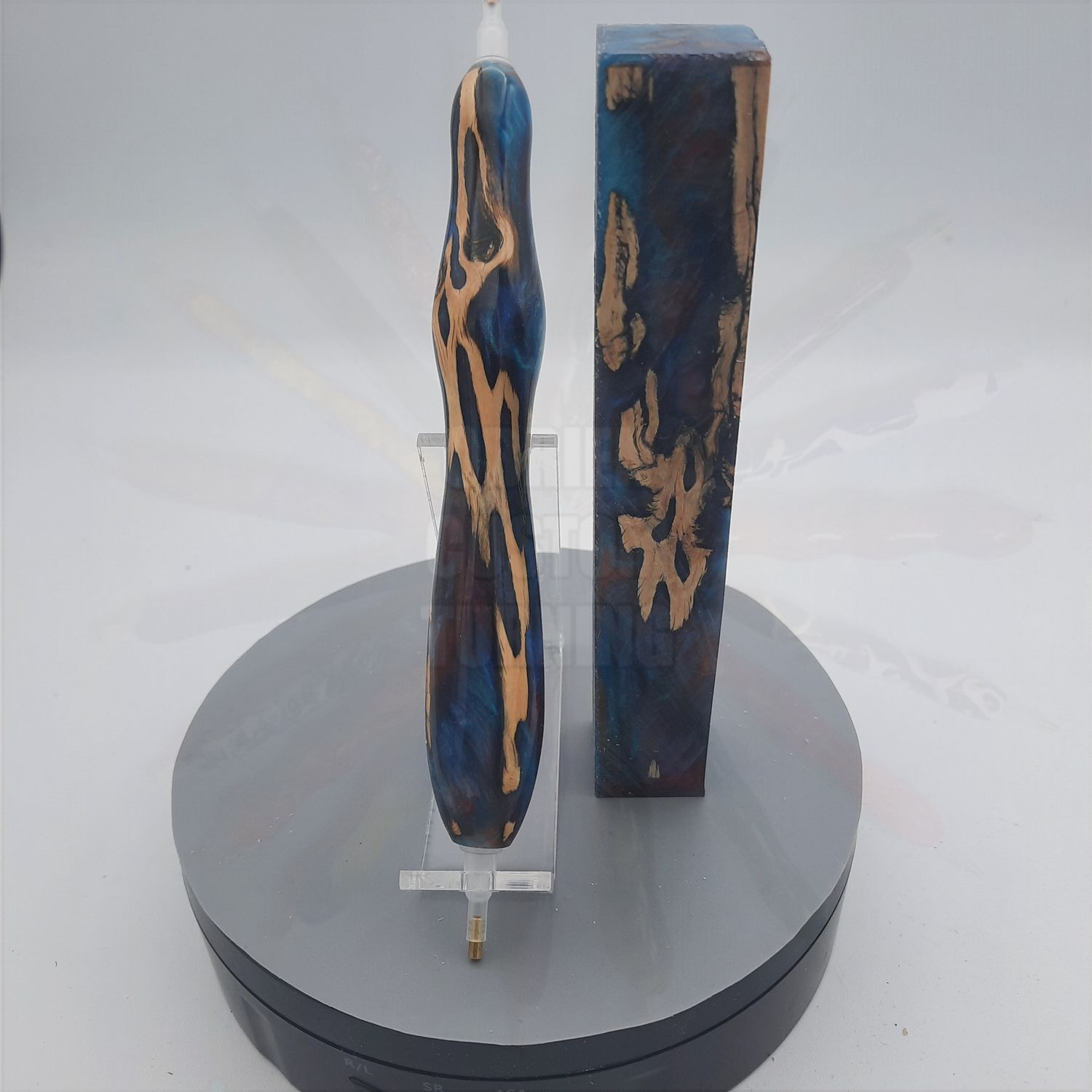 Blue Red Raspberry Cholla Cactus - Handcrafted Custom Diamond Painting Pen