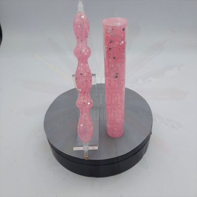 Pretty in Pink Silver Linings Glitter - Handcrafted Custom Diamond Painting Pen