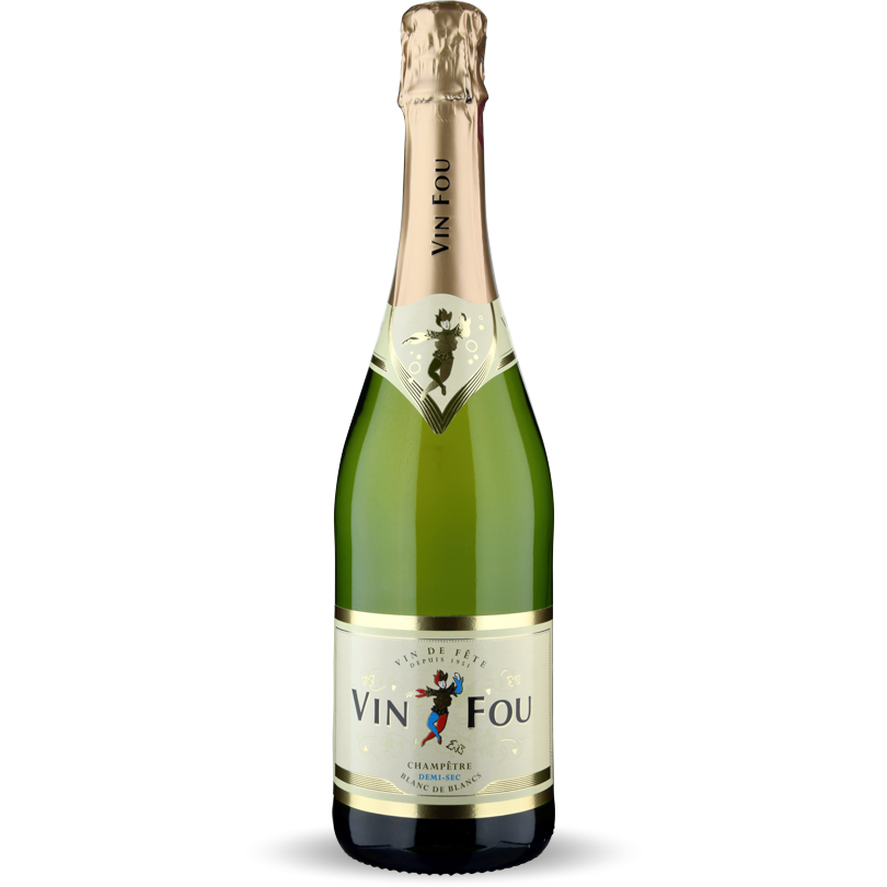 Vin Fou Champêtre Blanc de Blancs Demi-sec, 75cl