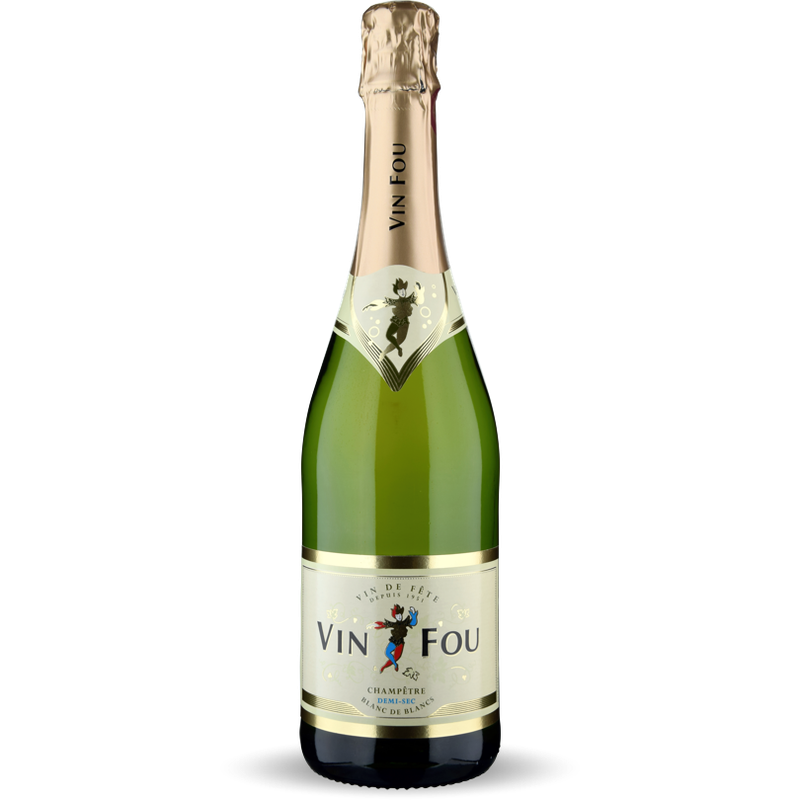 Vin Fou Champêtre Blanc de Blancs Demi-sec, 75cl
