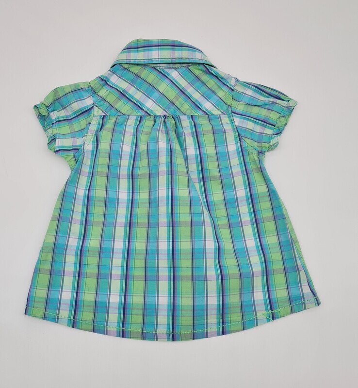 Topomini, Mädchen, Bluse, kariert, grün, blau, lila, Größe 80