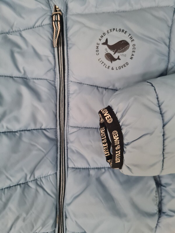 Steppjacke, hellblau, Jungen, Wal, Größe 92