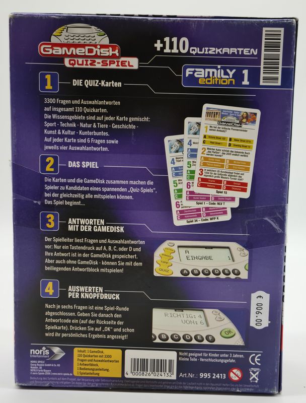 Quiz Spiel, Game Disk, Quiz, Gesellschaftsspiel, Noris Entertainment, ab 12 Jahre