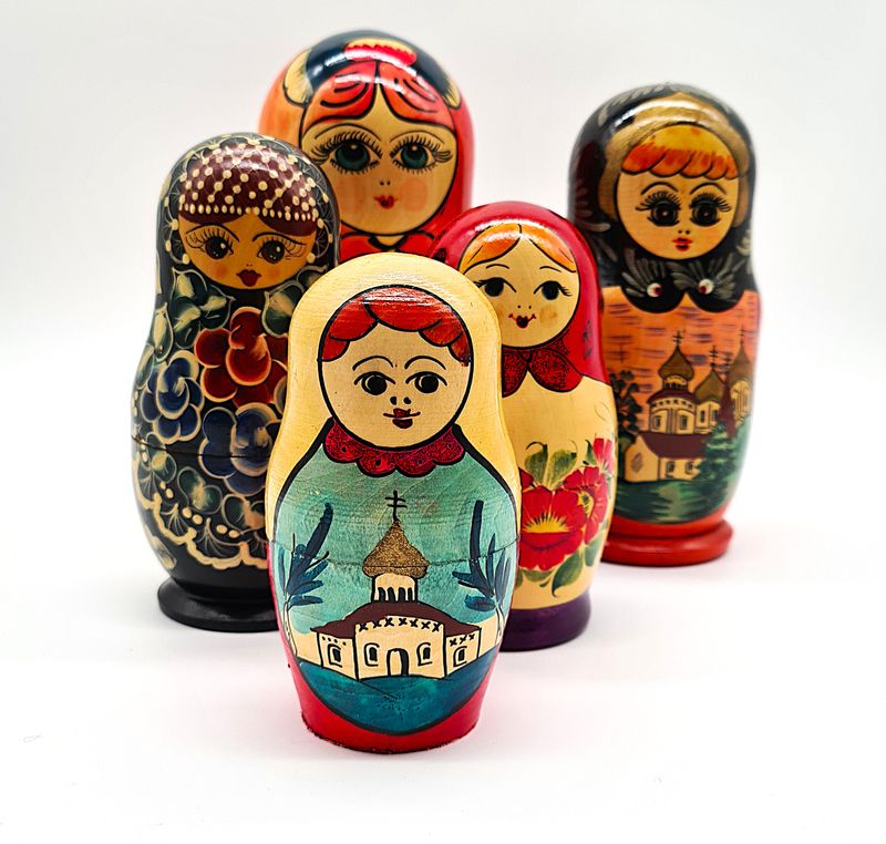 Matroschka, Matrjoschka, Holzpuppe, Dekoration, Deko, bunt,