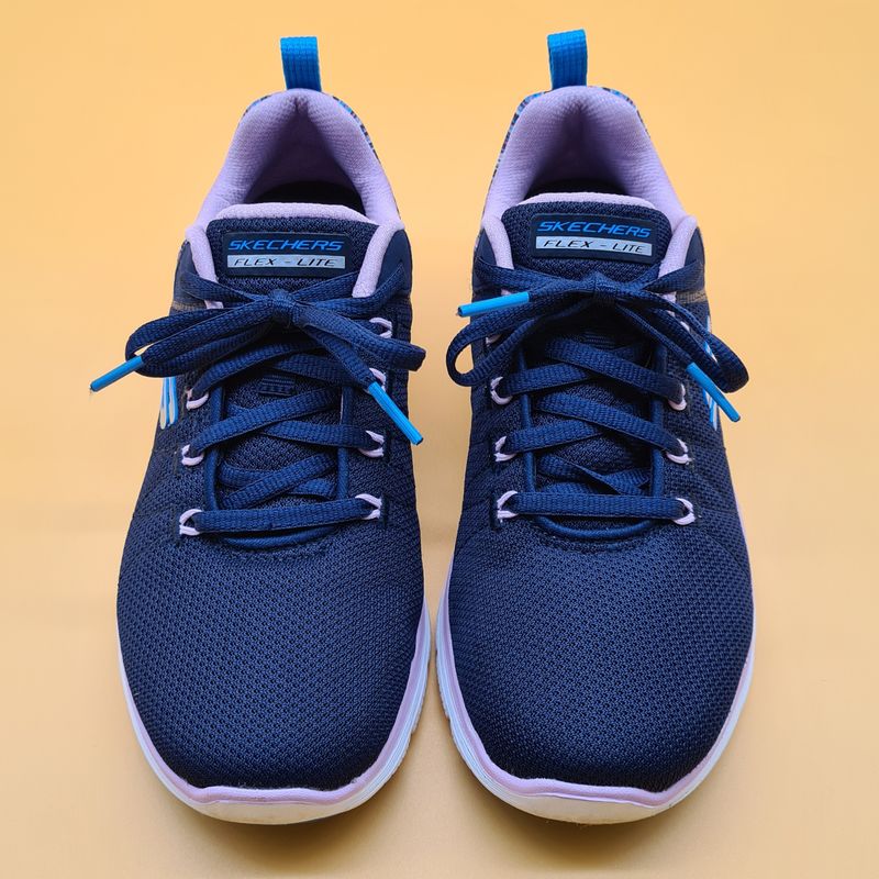 Schuhe, Damenschuhe, Skechers, Sportschuh, blau, Größe 36