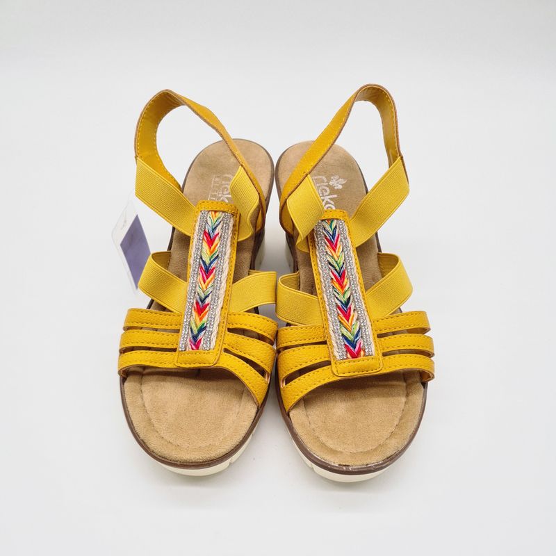 Sandalen, Rieker, gelb, Schuhe, Damen, Größe 38