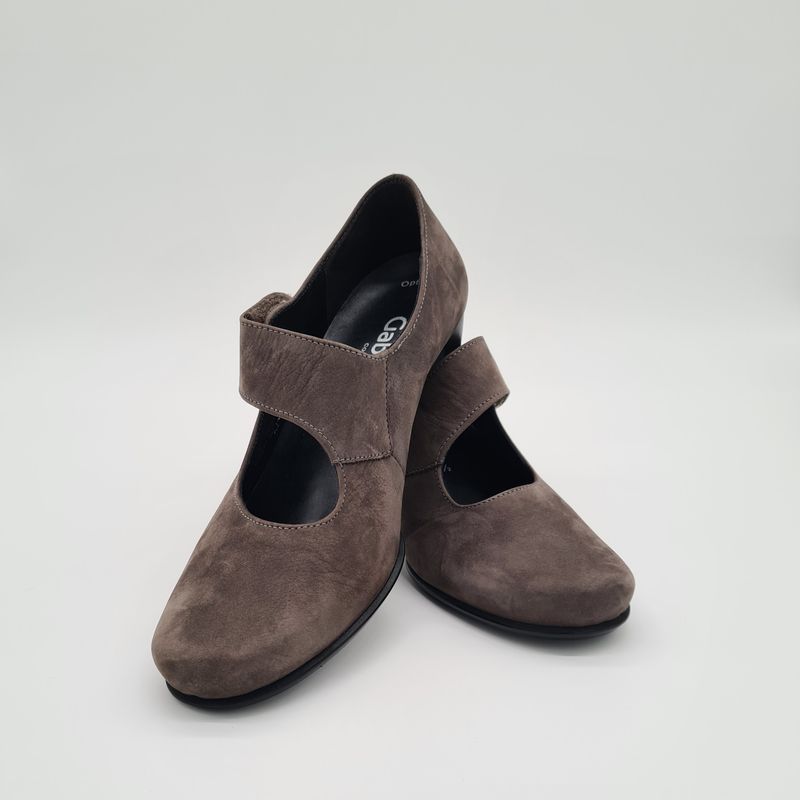 Damen Schuhe, Spangenpumps, Gabor, grau,  Größe 37,5