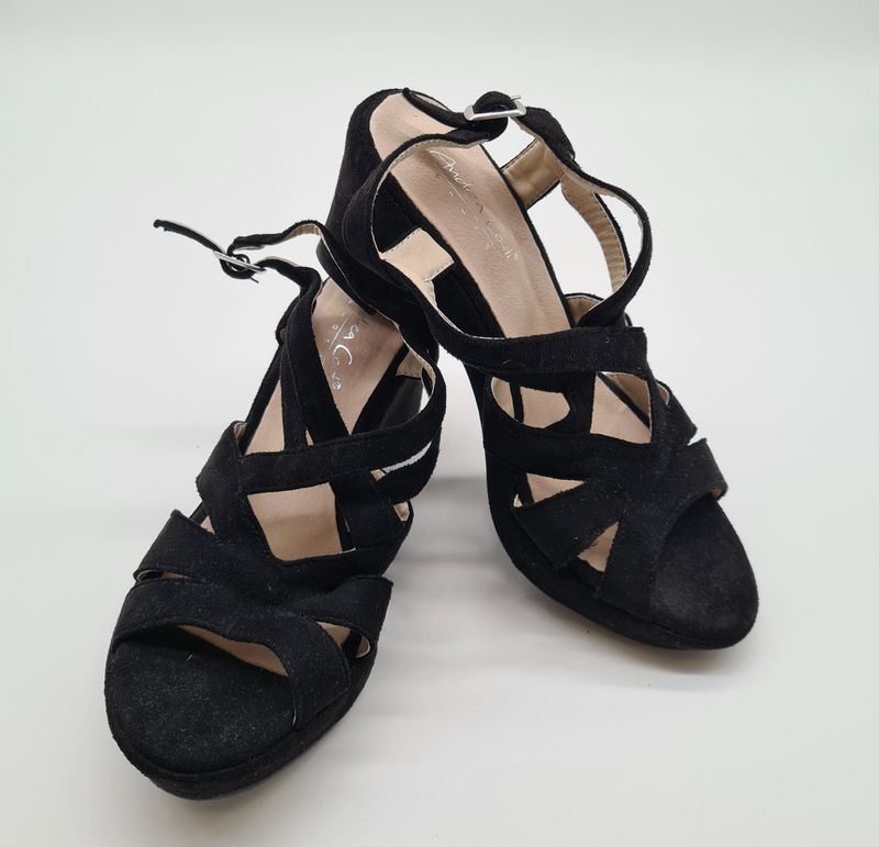 Sandalen, Sandaletten, Andrea Conti, Damen Schuhe, schwarz, Größe 37