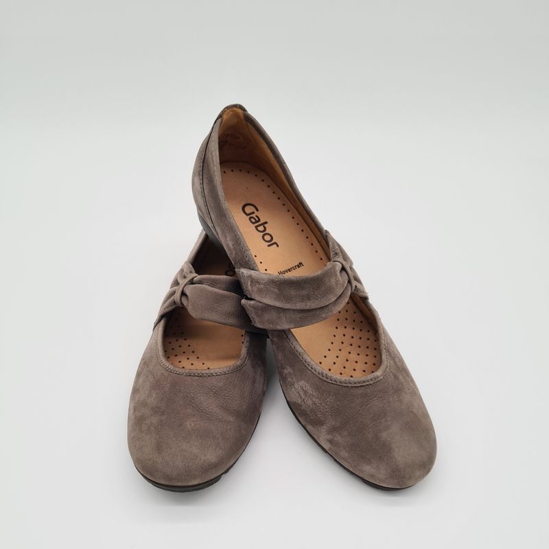 Schuhe, Gabor, Riemchen Ballerina, Damen, grau, Hovercraft, Größe 38,5