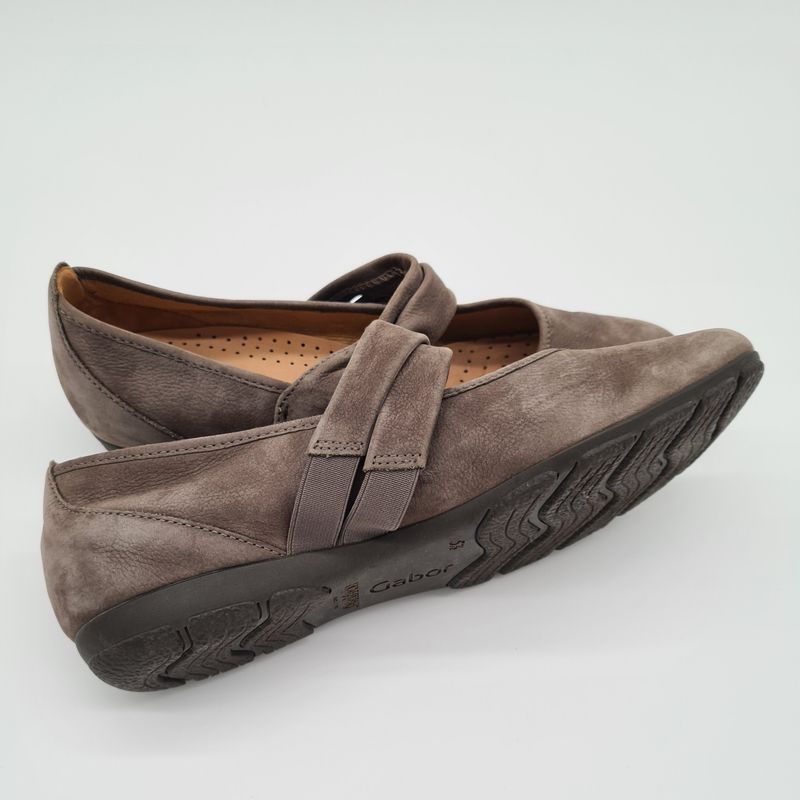 Schuhe, Gabor, Riemchen Ballerina, Damen, grau, Hovercraft, Größe 38,5