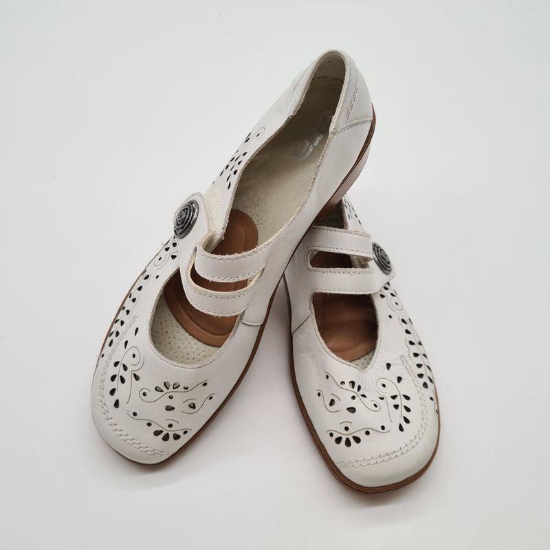 Damen Schuhe, ara, Spangenschuh, cremeweiß
