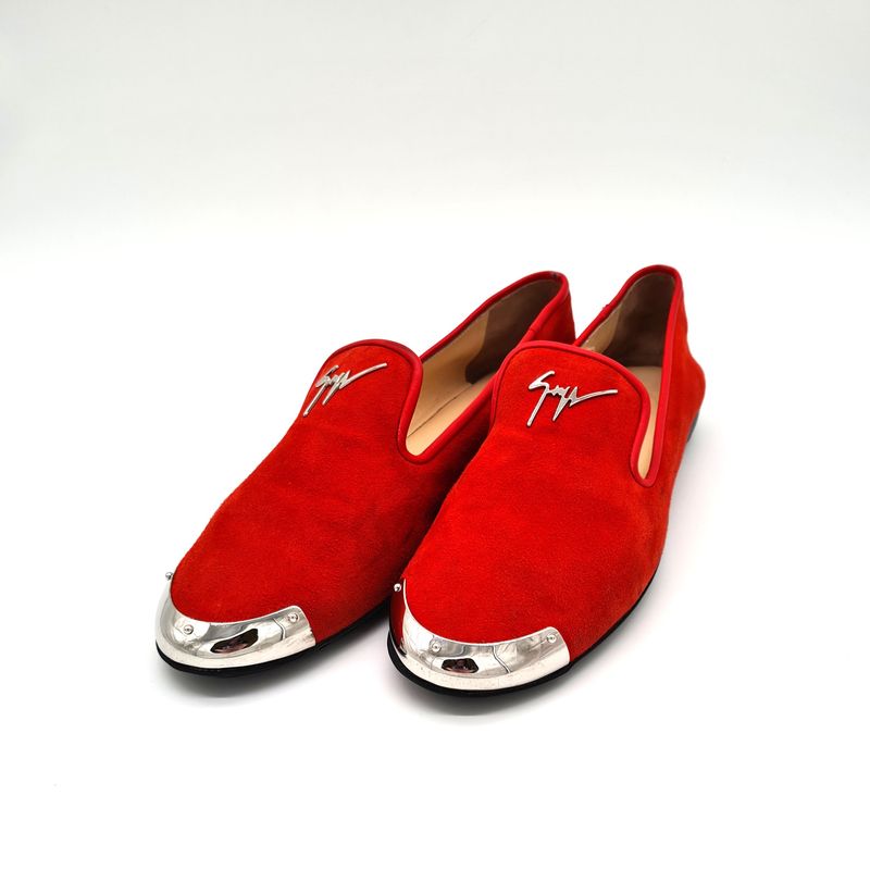 Damen Schuhe, Giuseppe Zanotti, Loafer, orangerot, Größe 39 1/2
