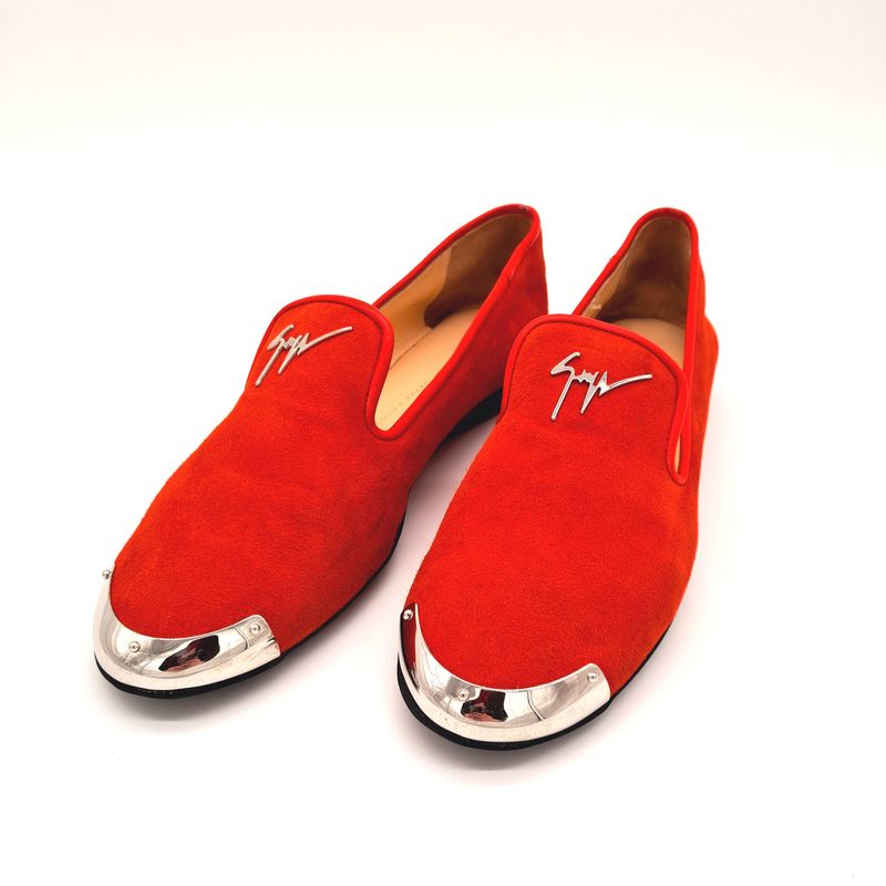 Damen Schuhe, Giuseppe Zanotti, Loafer, orangerot, Größe 39 1/2