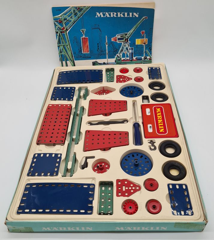 Märklin Metallbaukasten 1011 & 1031 mit Originalkarton und Anleitung – Vintage 1970er Jahre