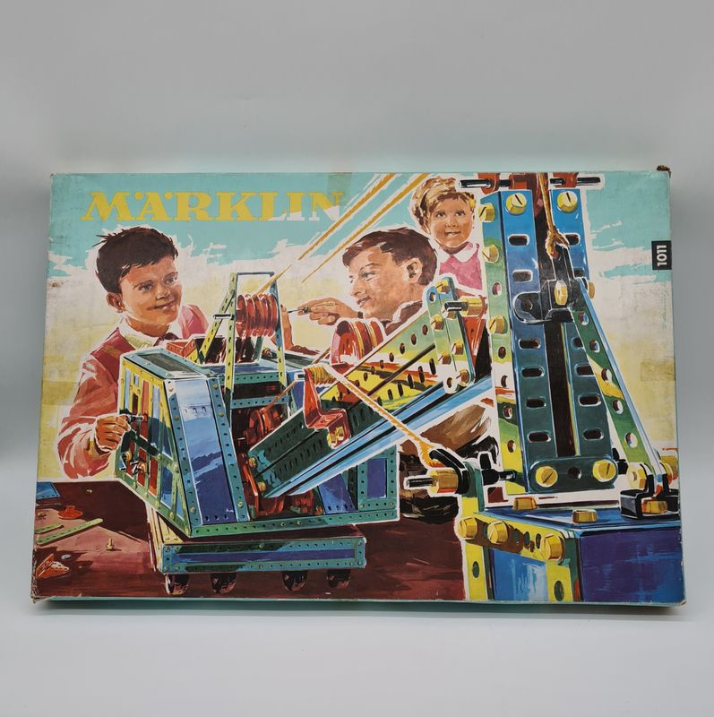 Märklin Metallbaukasten 1011 & 1031 mit Originalkarton und Anleitung – Vintage 1970er Jahre