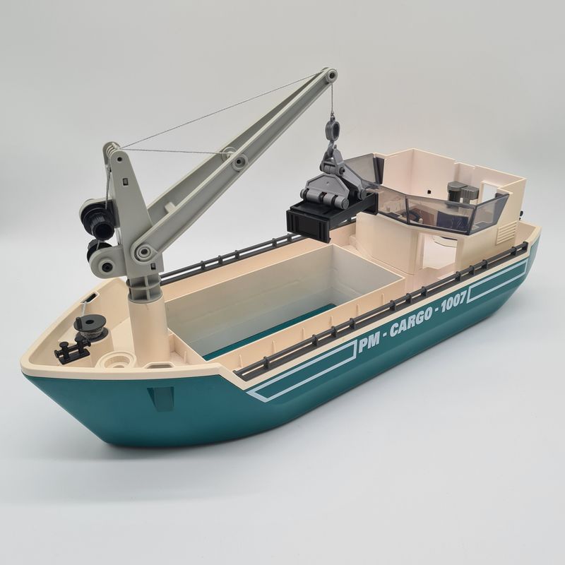 PLAYMOBIL 5253 – Großes Frachtschiff mit Verladekran (City Action)