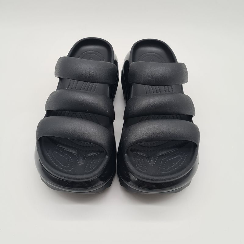 Crocs Mega Crush Triple Strap Sandalen, Pantoletten Schwarz Damen, Größe 10 (41-42)