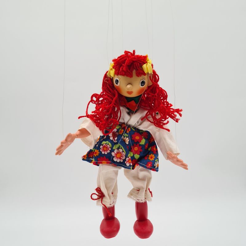 Sonni Marionette „Gretel“ Nr. 105 – Vintage mit Originalverpackung