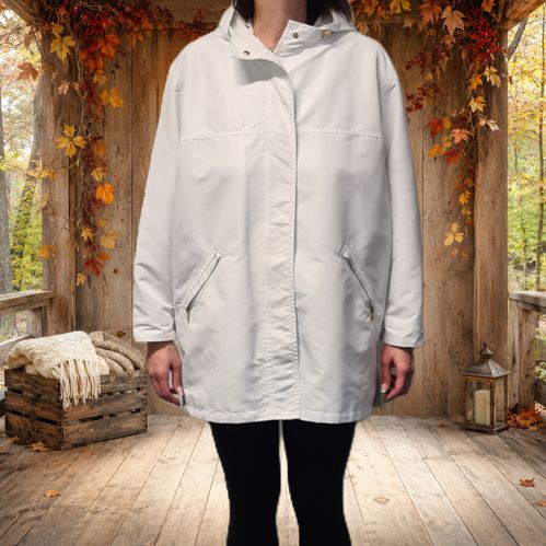 Bogner Damen-Übergangsjacke mit Kapuze, Weiß, Größe 40