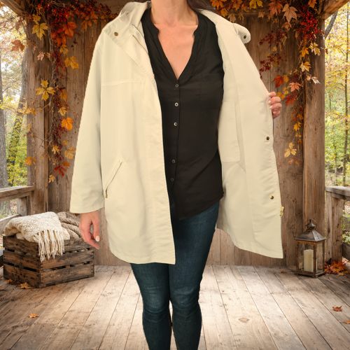 Bogner Damen-Übergangsjacke mit Kapuze, Weiß, Größe 40