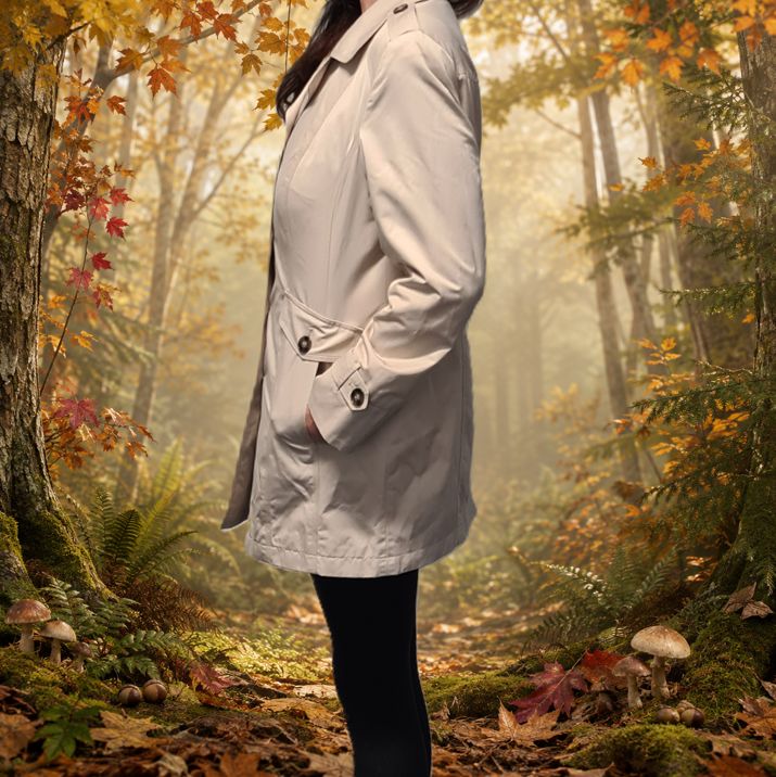 Damen Kurzmantel im Trenchcoat-Stil von Barbara Lebek Größe 40