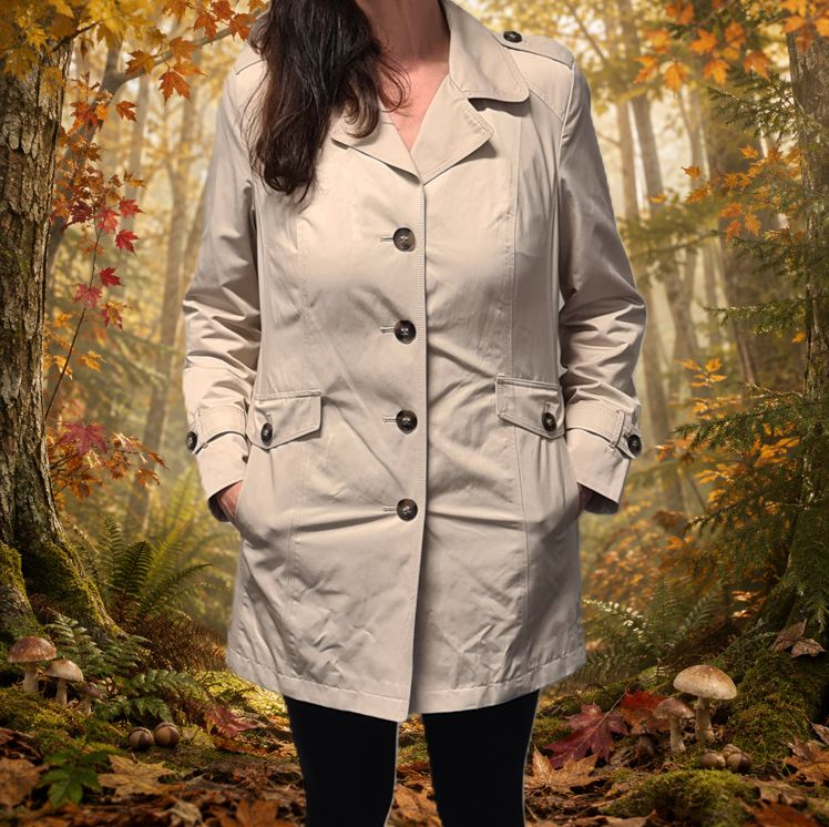 Damen Kurzmantel im Trenchcoat-Stil von Barbara Lebek Größe 40