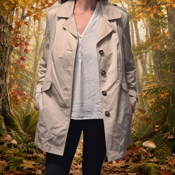 Damen Kurzmantel im Trenchcoat-Stil von Barbara Lebek Größe 40
