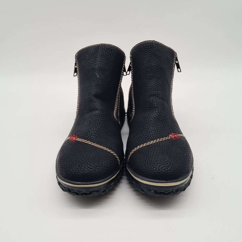Comforto by Rieker Damen-Winterstiefeletten / Slipper – Schwarz mit RiekerTEX