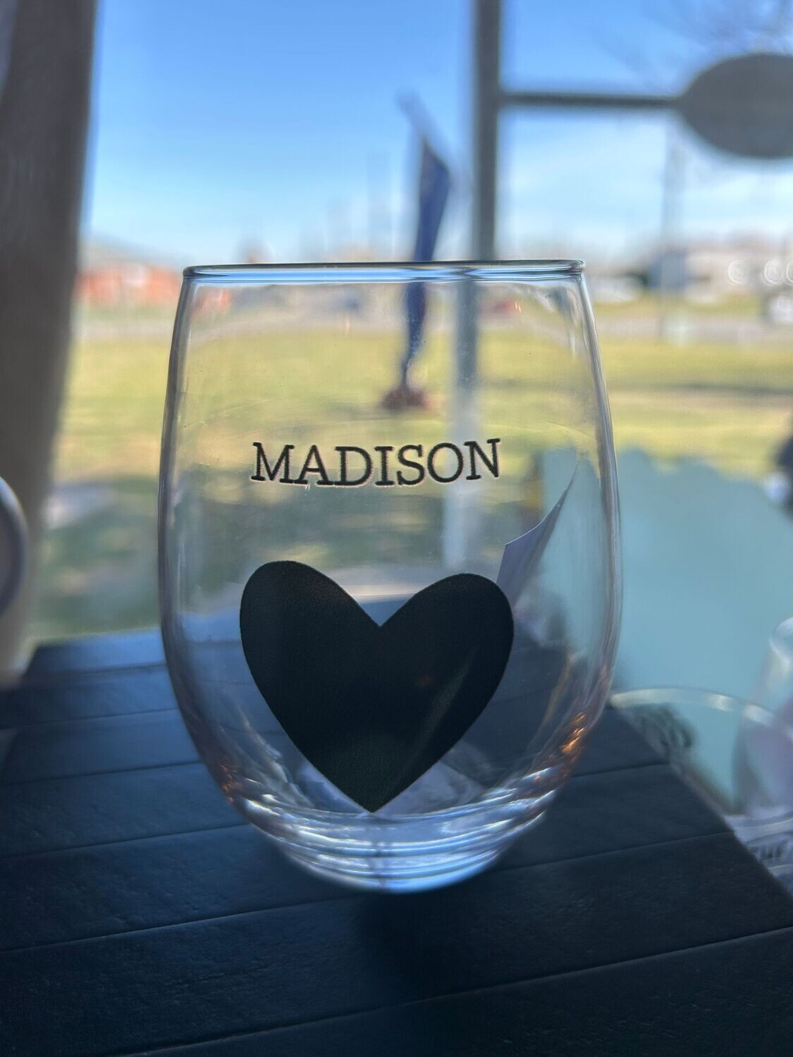 Madison stemless wine glass