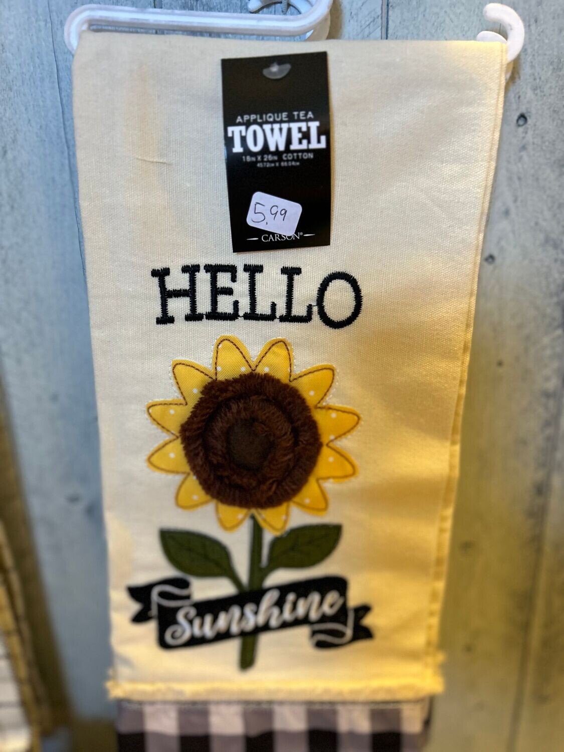 Sunflower tea towel