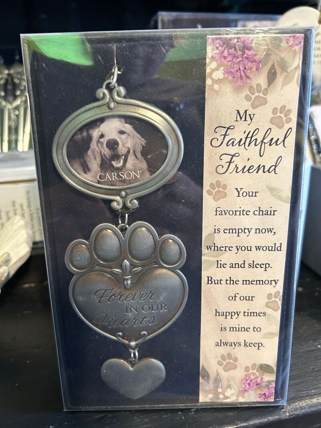 Sympathy pet frame/chime