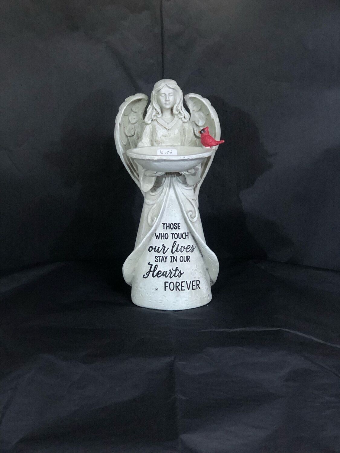 Sympathy bird feeder angel