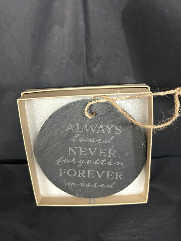 Slate memorial ornament