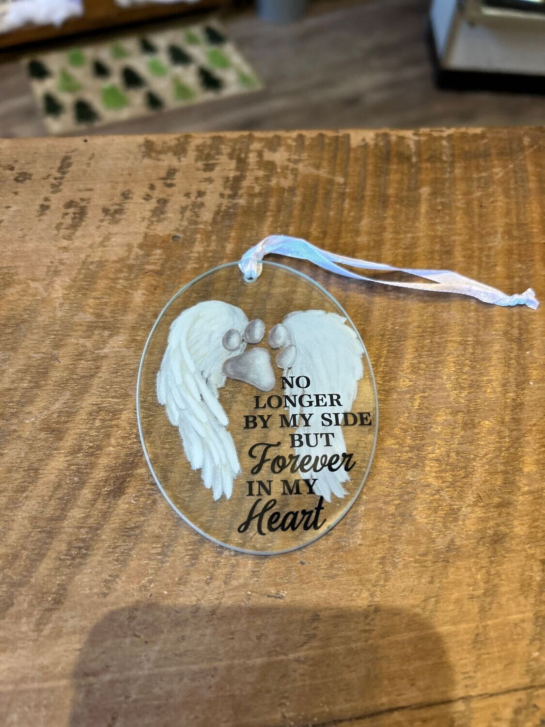 Pet sympathy glass ornament