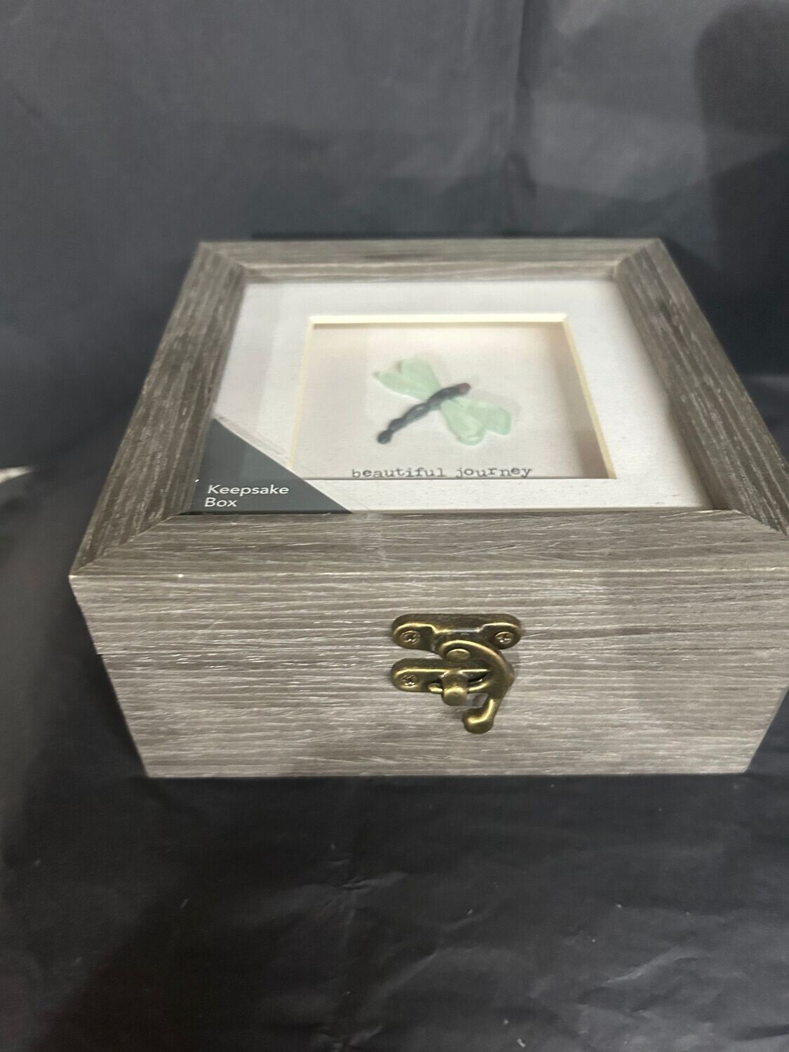 Dragonfly "beautiful journey" wood memory box