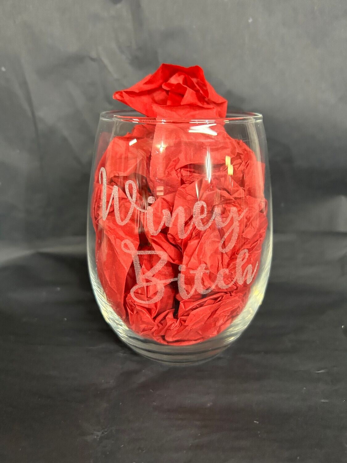 Stemless wine glass