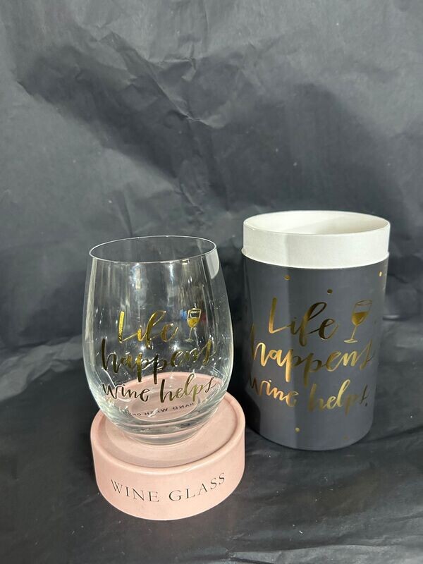 Stemless wine glass