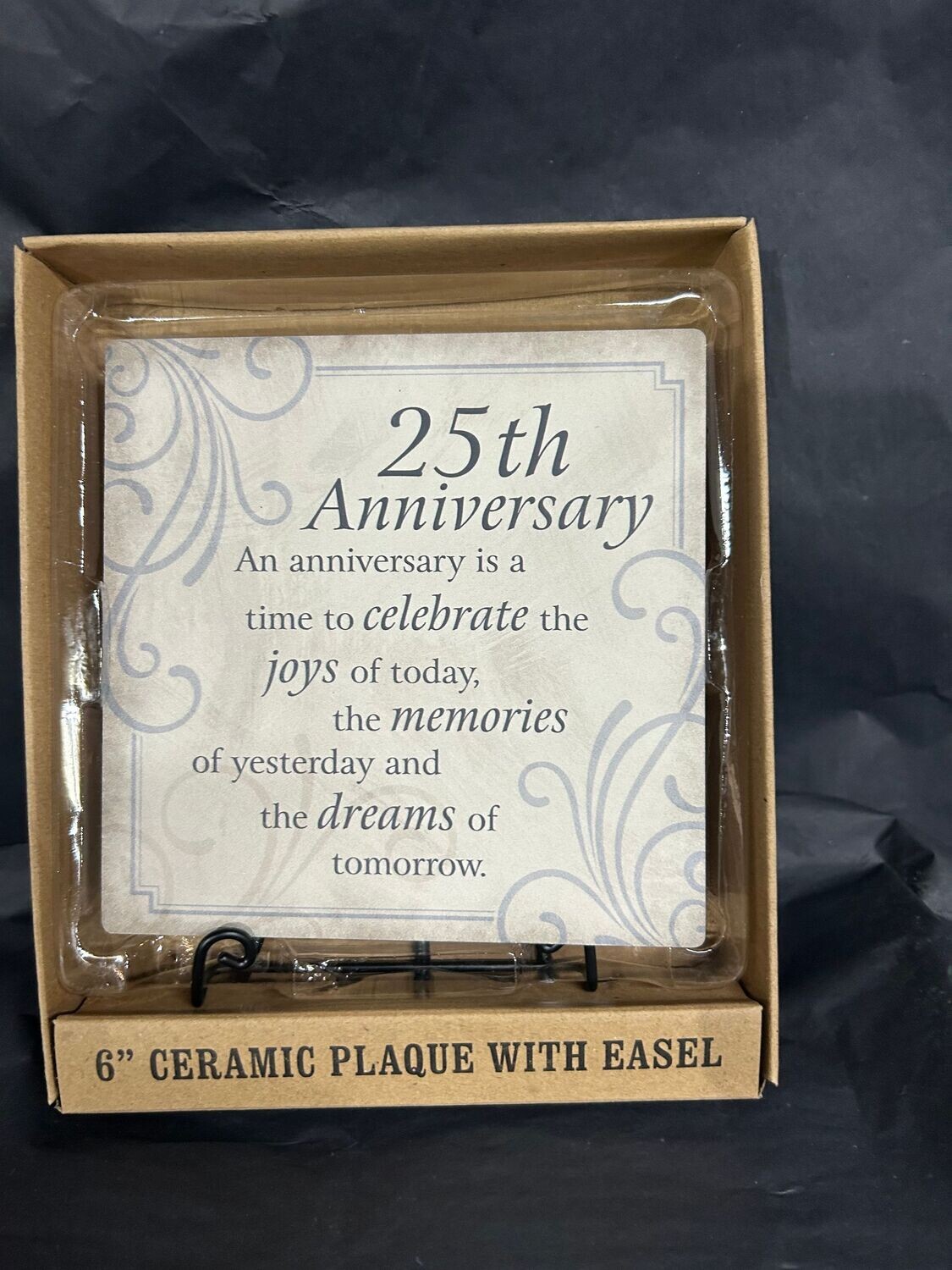 25th Anniversary plaque w/ easel