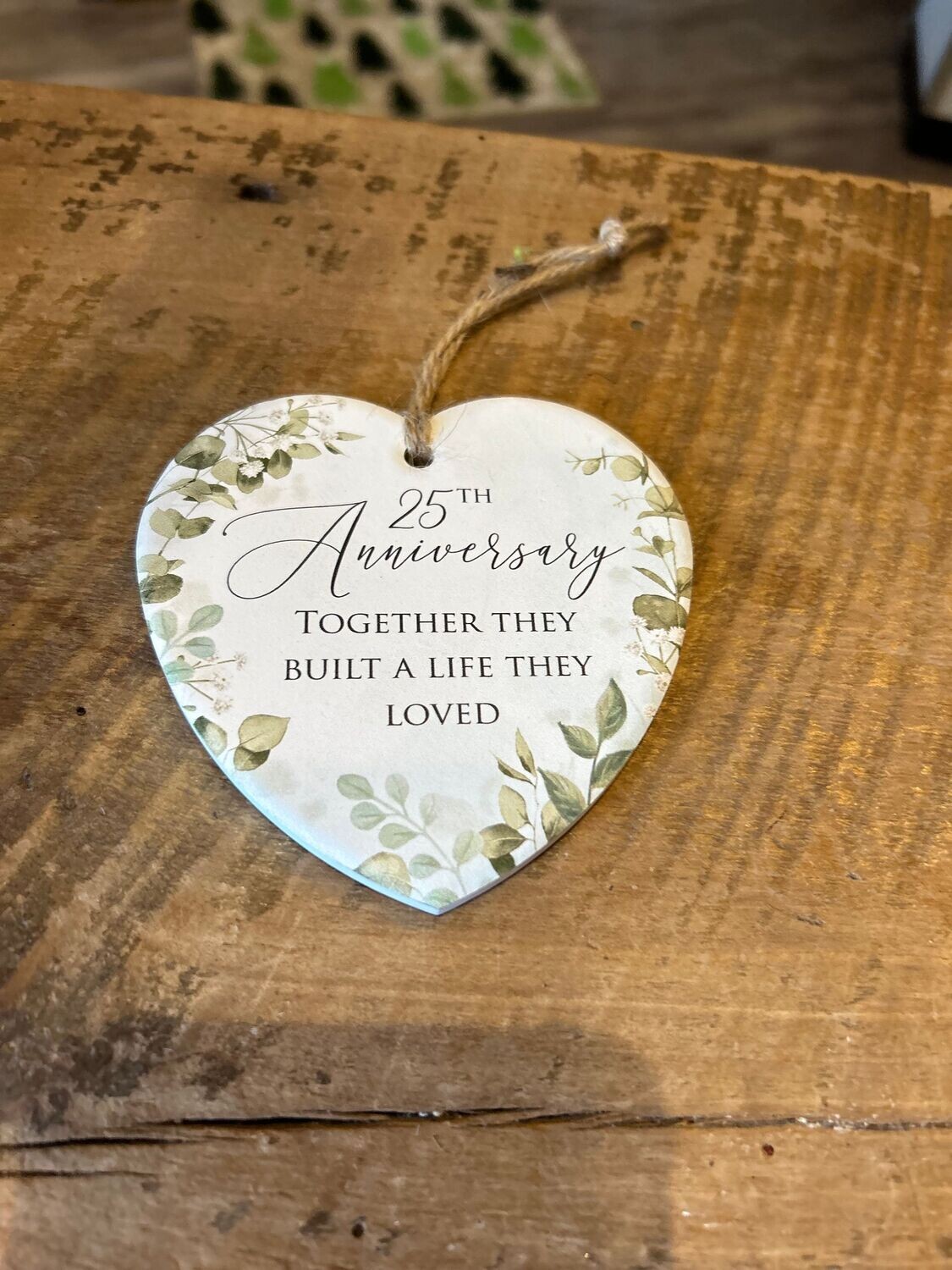 Ceramic 25th Anniversary ornament